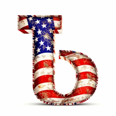 letter J, 4th July, American holiday, clipart, white background