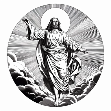 jesus is risen, clipart, black and white
