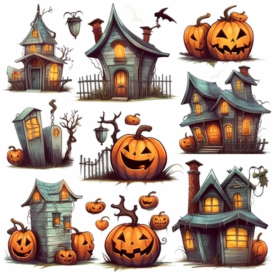 Halloween for Holiday clip art illustrator