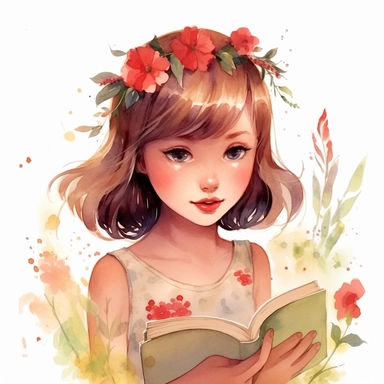 taylor swift, folk art, watercolor, clipart elements, kawaii, white background