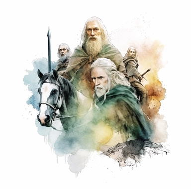 lord of the rings watercolor clipart