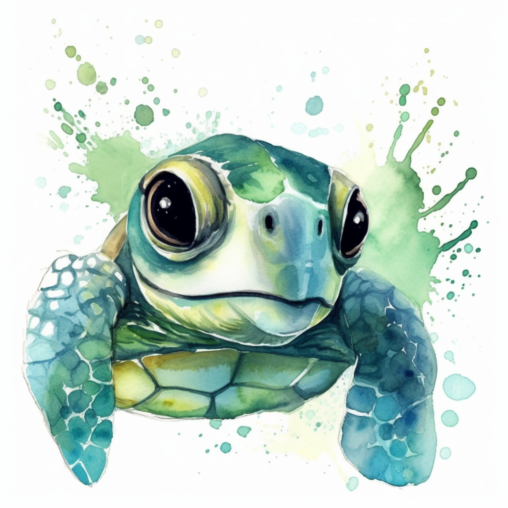green turtle cliparts