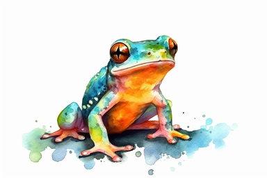 Watercolor, Olm Amphibian, clipart, hd, on a white background, spaced out