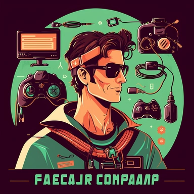 Game Developer, programmer, coding bootcamp, workshop, vr headset, gauges, virtual reality, poster, vector, 2d illustration, clipart, few colors