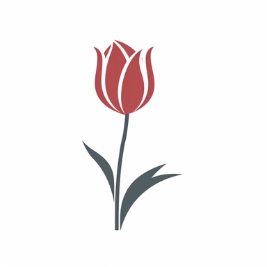 minimalist tulip clipart by using simple, clean lines to outline the shape of a tulip. isolated on white background, different sizes and proportions to achieve a desired look. Consider adding a slight curve to the stem for a more organic feel.