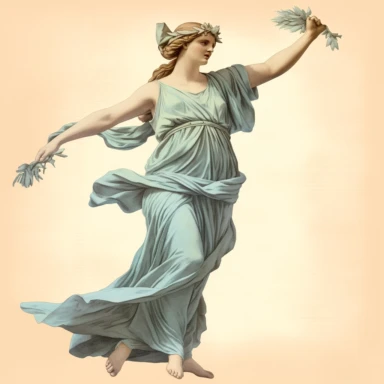 1 image of a Greek mythological figure, vintage style, no background, clipart