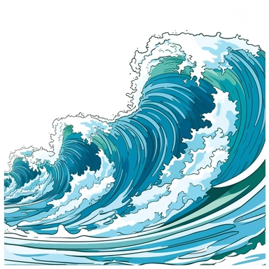 ocean waves, clipart