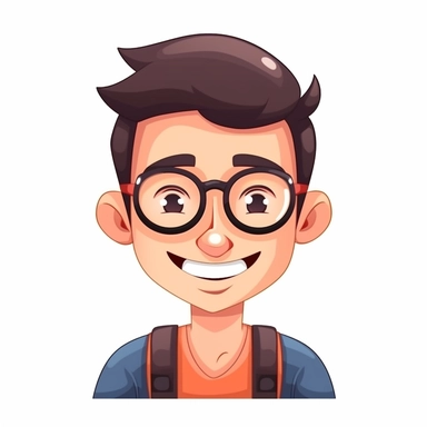 happy cute Software Consultant face, cartoon, clipart, mascot, isolated on white background