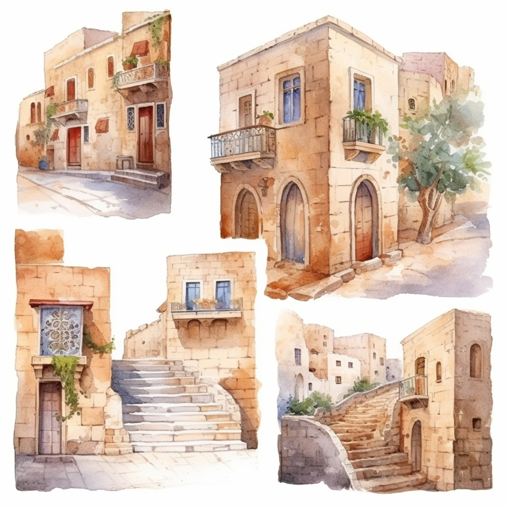 historic houses cliparts