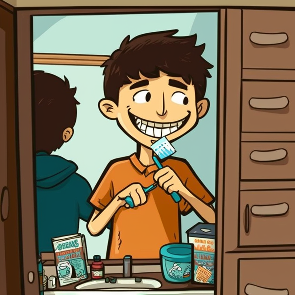 brushing teeth clipart