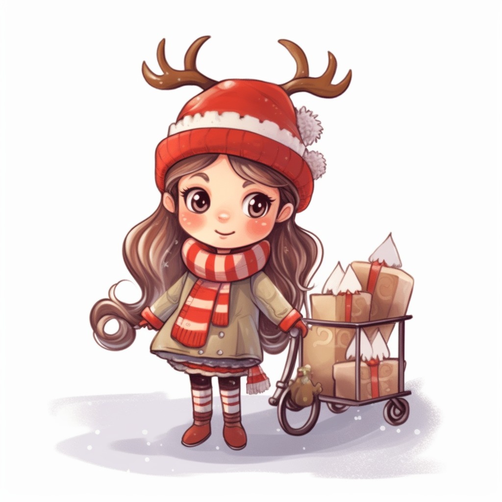 cute reindeer clipart