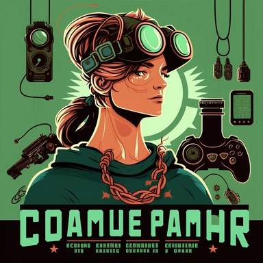 Game Developer, coding bootcamp, workshop, vr headset, gauges, virtual reality, poster, vector, 2d illustration, clipart, few colors