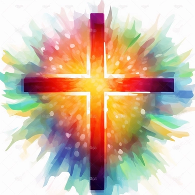 clipart christian cross, abstract background