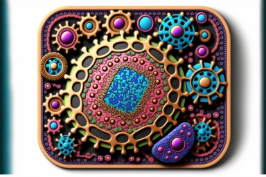 3D patchwork clipart, microscopic photography, steampunk, stitched fabric microbe, colorful die cut sticker, patchwork quilted mechanical virus, 3D, HD, unreal engine, 8k