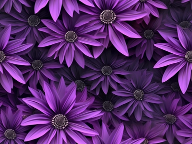 Folded paper style hundreds of overlapping purple and black daisy clipart craft paper