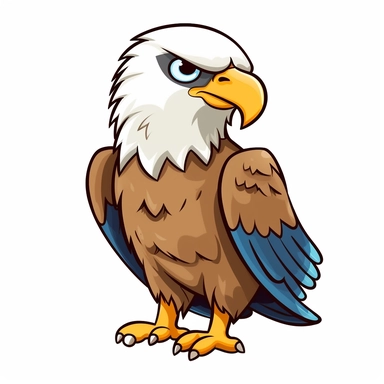 adorable simple eagle clipart, white background