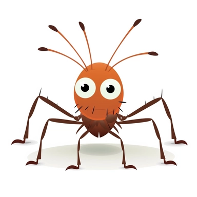 Cute Ant , Aquatic style, clipart, white background,