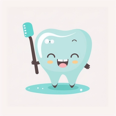 simple clipart. dentist cute. white background