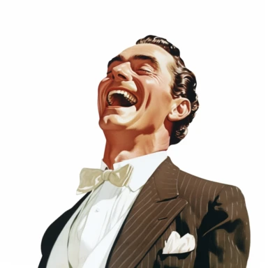 intage 1920 Man laughing with closed eyes Clipart Illustration, Chromolithograph, 1920s Illustration, Vintage, Chromolithograph, Colorful, Antique, Ephemera, Clipart, 8k, Isolated on white