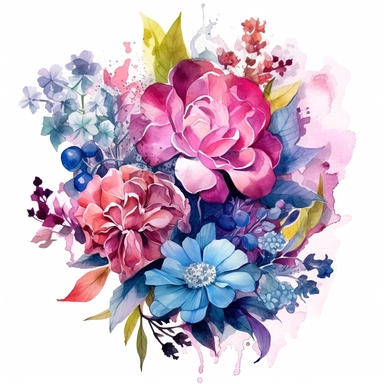 Let your imagination run wild by combining different flower species to create fantastical hybrid blooms. Merge the characteristics of multiple flowers into one unique and stunning watercolor clipart composition.