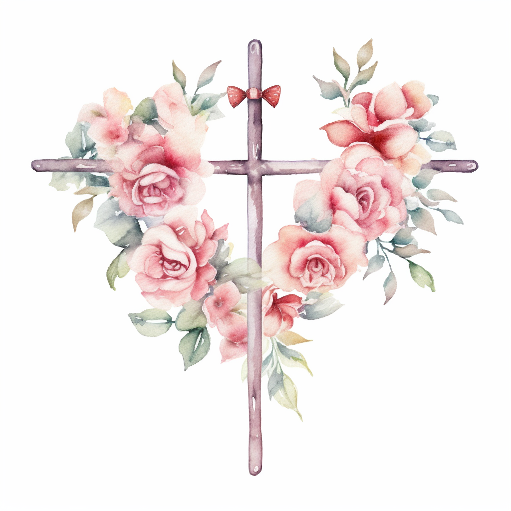 cross heart cliparts