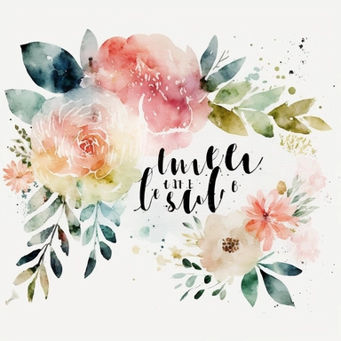 large, Watercolor graphic, Christian inspirational Clipart - clip art, white background,