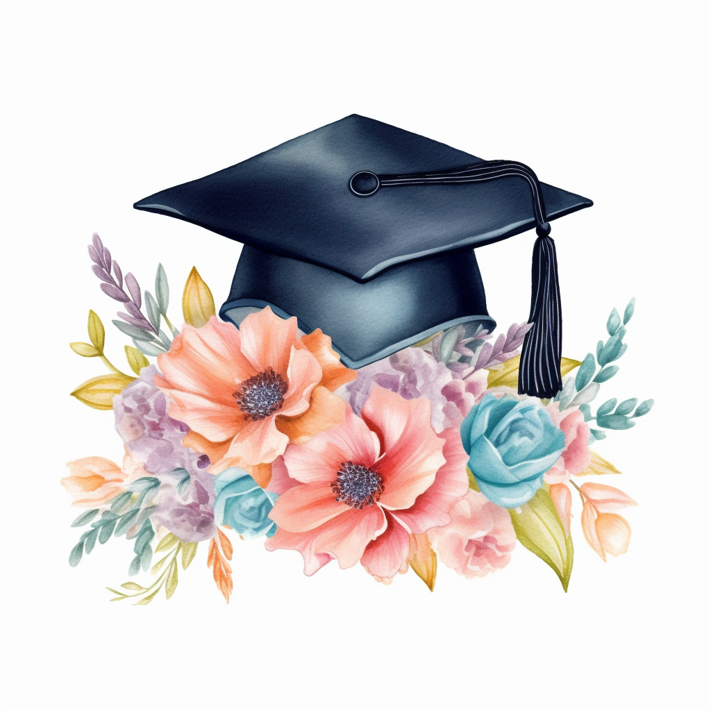 graduation flower cliparts