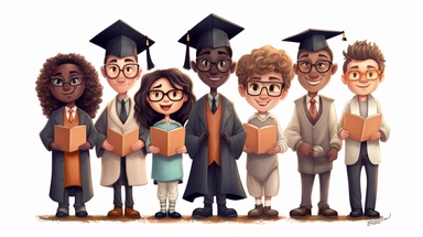 5 cartoon adults graduating school clip art graduation png clipart, in the style of uhd image, edwin lord weeks, light brown and black, double lines, samikshavad, contrasting, meticulous technique