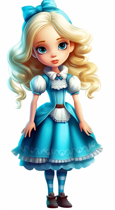 cartoon images vector free cliparts, cute alice little baby girl, illustration disney style, dark turquoise and light white, detailed costumes, blink-and-you-miss-it detail, aurorapunk, white background, light brown and light blue