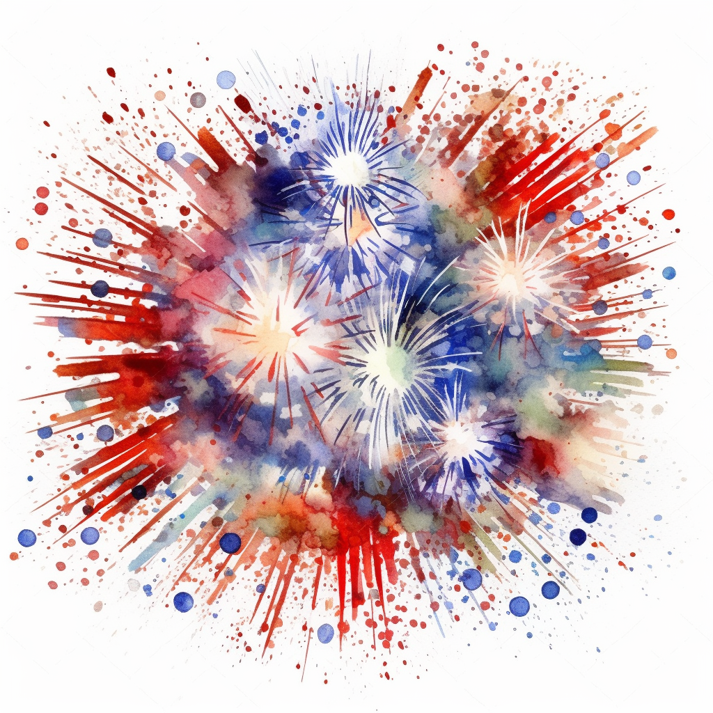 4th of july fireworks clipart