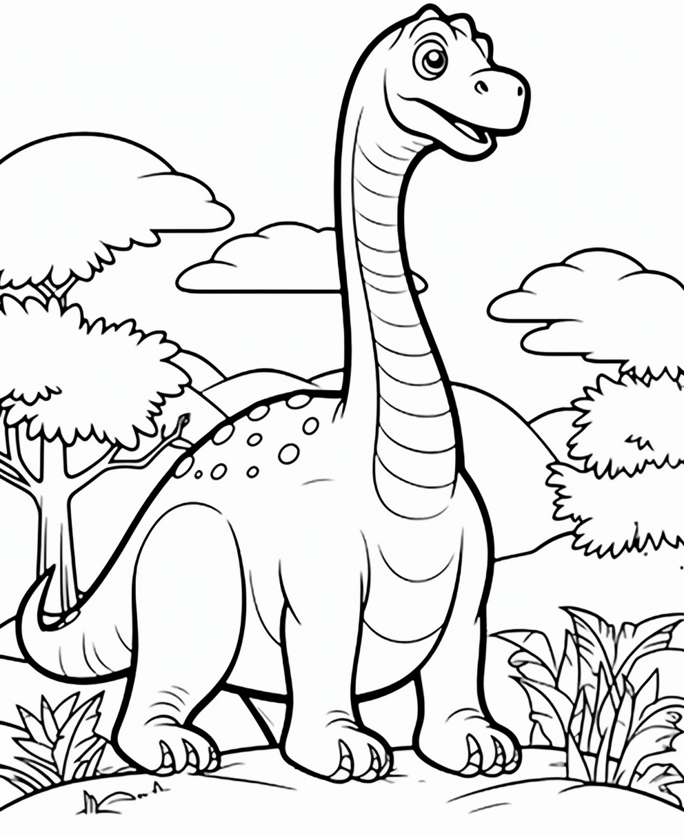 Coloring Page For 3 Year Old Kids, Cute And Simple Clipart Of 