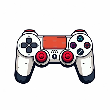 game controller Clipart on white background with margins