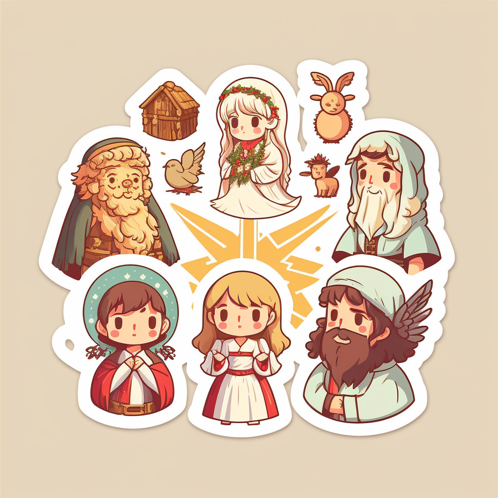 nativity animals cliparts