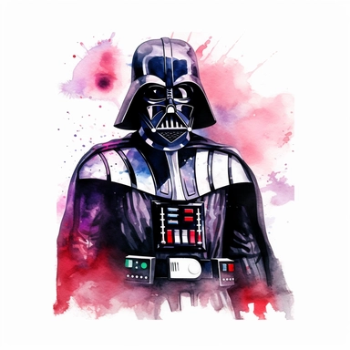 watercolor star wars darth vader clipart, hd, isolated on white background