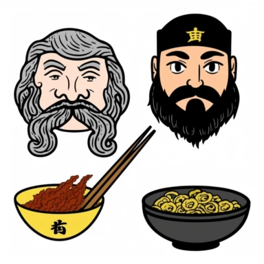 a set of black line clipart inspired by ramen and stickers and Lego and Funko Pop toys
