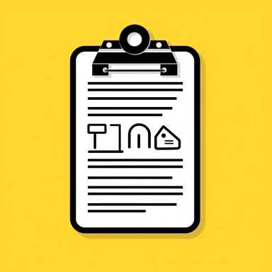 a clipboard with the word summary a icon, in the style of black and white line work, commission for, christcore, bold outlines, flat colors, #screenshotsaturday, political commentary, Art, Craft style, movie lighting, Yellow Solid Background, oc, Blender, C4D