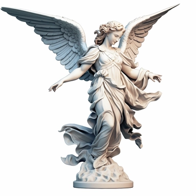 clipart of an angel statue, white background, roman style, greek style, in the style of mike deodato, neo-mosaic, comic art, pompeo batoni, dimensional illusion, antonio donghi, neogeo, detailed comic book art, marble, uhd image, detailed comic book art, marble, uhd image, bold colorism