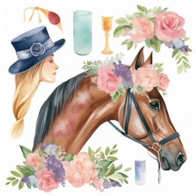 watercolor kentucky derby clipart