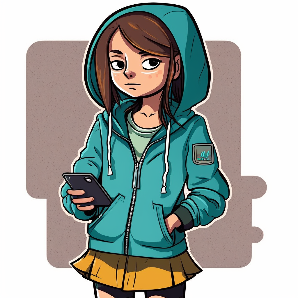 girl phone cliparts