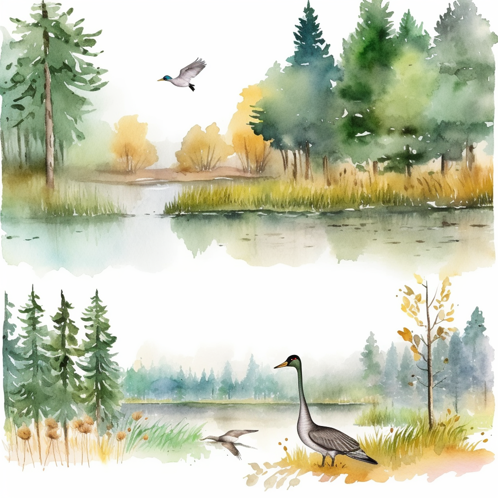 hunting scene cliparts