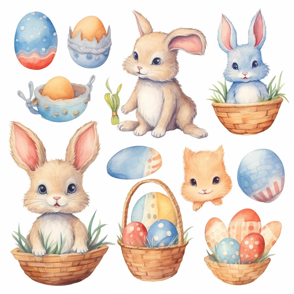 easter basket clipart