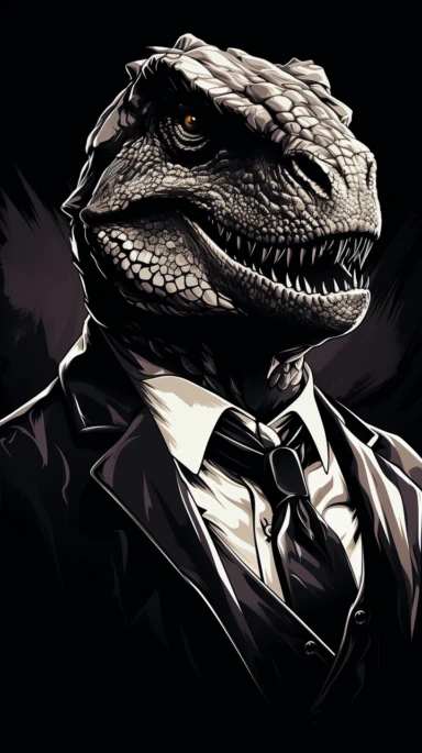 Dinosaur Clipart, Logo, Modern, Black and white, business, 2d, Flat, sharp