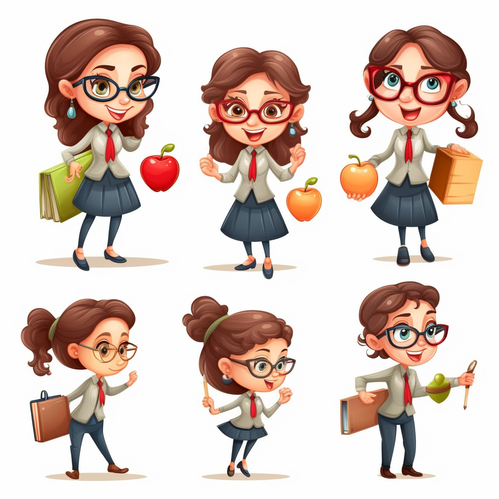 cute teacher cliparts