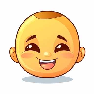happy cute Foster Parent face, cartoon, clipart, mascot, isolated on white background