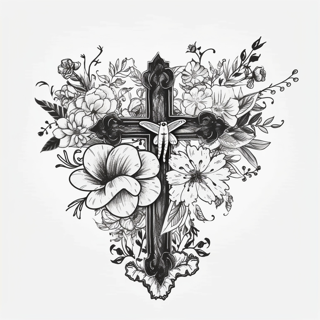 cross tattoo cliparts