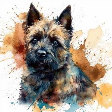 Watercolor, Cairn Terrier Dog clipart, AMAZINGLY ARTISTIC AND HIGH-QUALITY, animal clipart, WATERCOLOR ART, CUTE DOG, ONE DOG IN ONE IMAGE, HIGH QUALITY