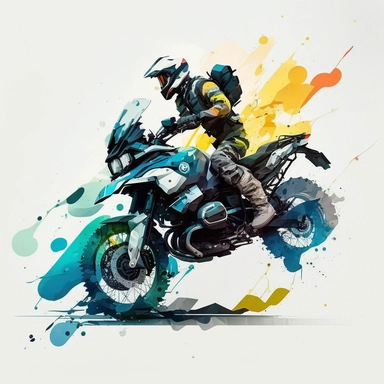 bmw gs, clipart, simplistic, poster paints