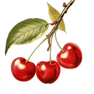 Cherries Digital Download, Vintage, Clipart, DIY Crafts, Fruit Design, Food, PNG, JPG, Kitchen Wall Art, Fruit on a limb