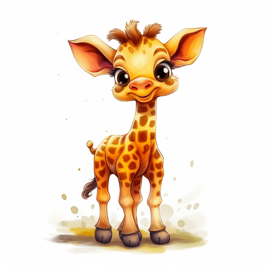giraffe drawing cliparts