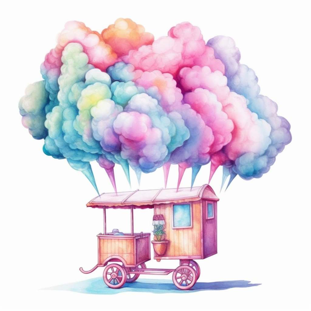 cotton candy clipart